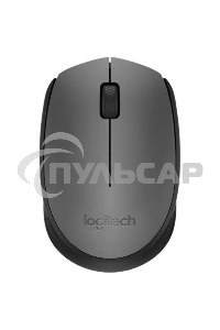 Мышь беспроводная Logitech M170 черный/темно-серый, 1000 dpi, радиоканал, USB, кнопки - 3