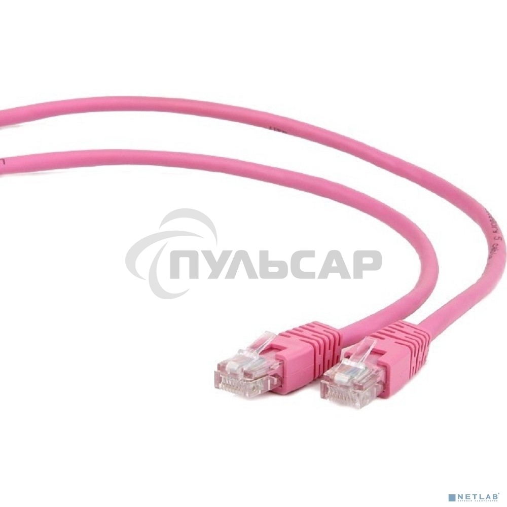 Патч-корд UTP Cablexpert PP12-3M/RO кат.5e, 3м, литой, многожильный (розовый)