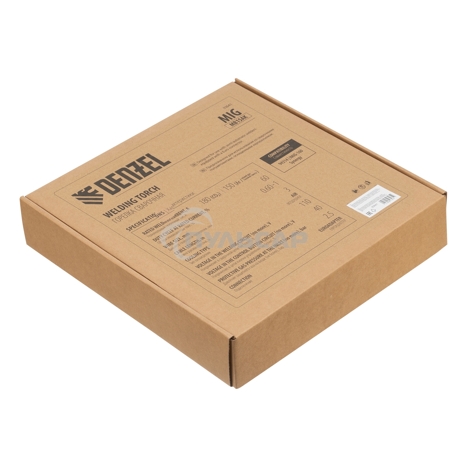 Горелка сварочная MIG MB15AK 3 метра Denzel