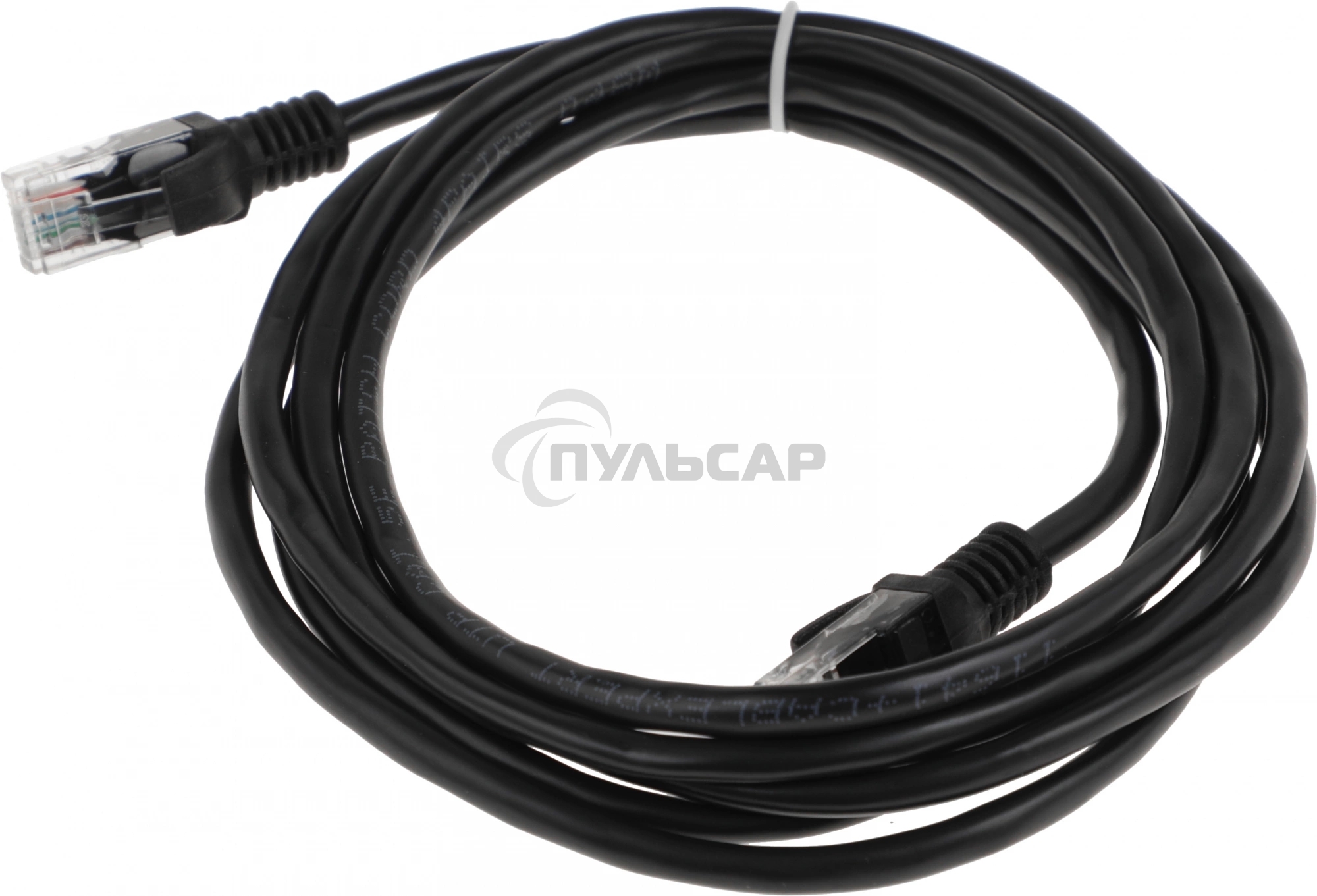 Патч-корд UTP Cablexpert кат.5e, 2м, литой, многожильный черный