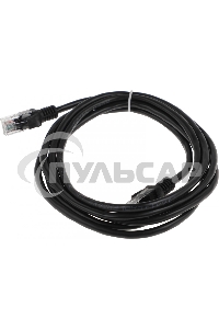 Патч-корд UTP Cablexpert кат.5e, 2м, литой, многожильный черный