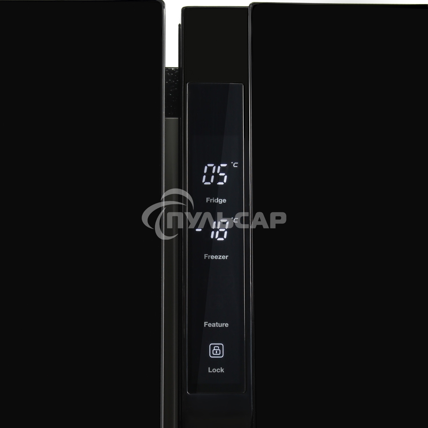 Холодильник Hyundai CS5003F черное стекло двухкамерный Side by Side 331/165л морозилка сбоку