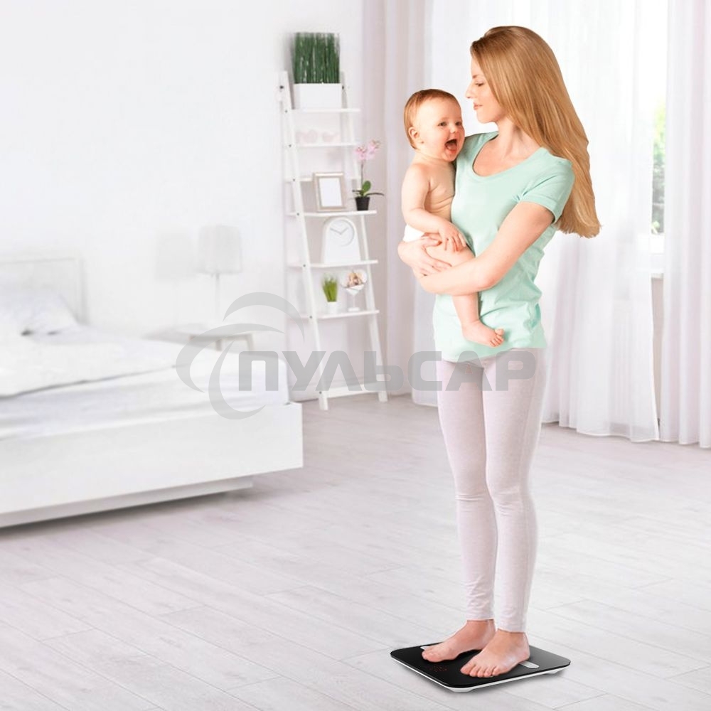 Весы напольные электронные Kitfort KT-806 макс.180кг черный