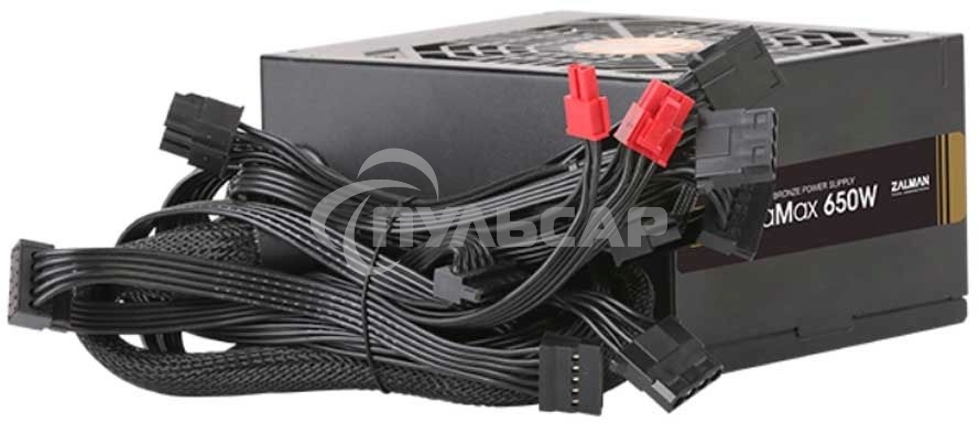 Блок питания Zalman ZM650-GVII Retail, 650Вт, 80 PLUS Bronze, 120мм, черный