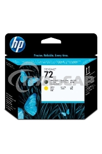 Картридж струйный HP №72 C9384A черный матовый/желтый печатающая головка для HP DJ T1100/T610