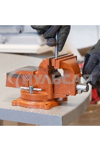 Тиски слесарные SPARTA 100мм поворотные с наковальней 186235