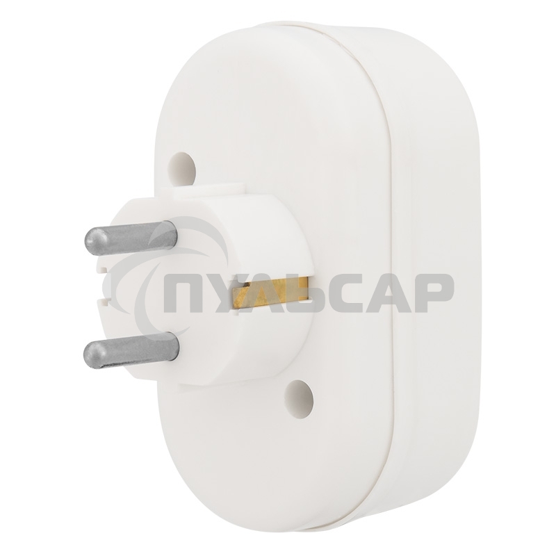 Набор двойников электрических Rexant 16 А с заземлением, белый (2 шт./уп.)