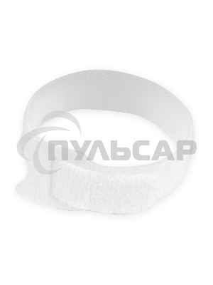 Хомуты-липучки на основе ленты Velcro VT-145x11WT 145 x 11 мм, белые (12 шт.)