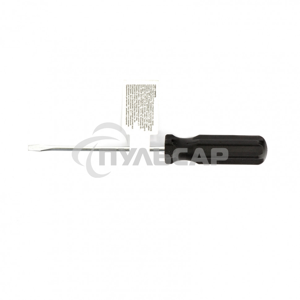 Отвертка SL3х75 мм, углеродистая сталь, черная пластиковая рукоятка Sparta