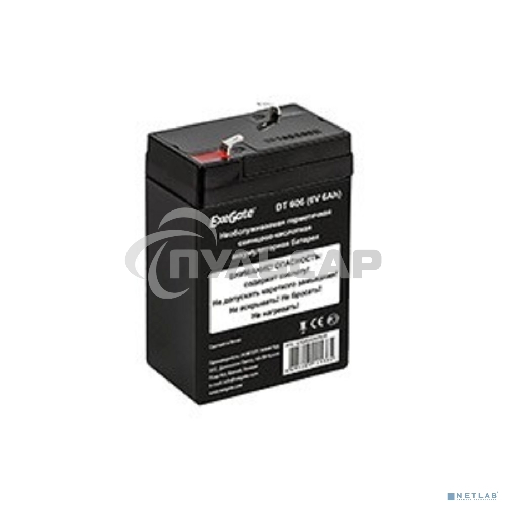 Батарея ExeGate DT 606 (6V 6Ah), клеммы F1