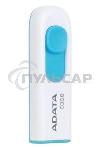 Флешка USB ADATA C008 (AC008-32G-RWE), 32 Gb, USB 2.0, R/W 15/5, белый/синий