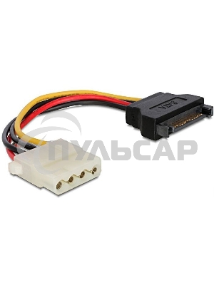 Кабель питания SATA Cablexpert CC-SATA-PS-M, 15см, sata 15pin/molex 4pin, пакет
