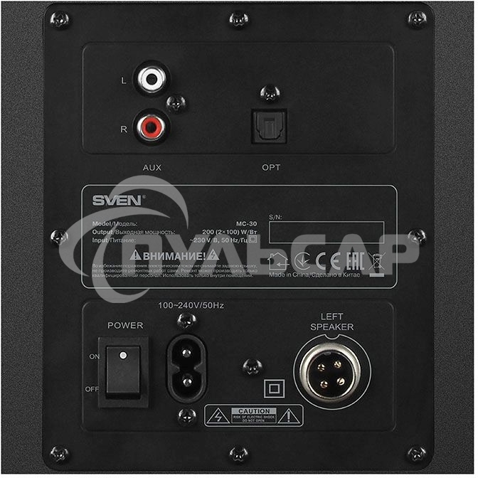 Акустическая система SVEN АС MC-30, черный (200 Вт, Bluetooth, пульт, Optical)
