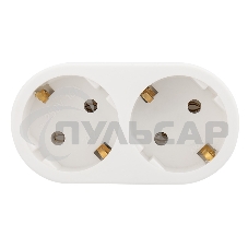 Набор двойников электрических Rexant 16 А с заземлением, белый (2 шт./уп.)