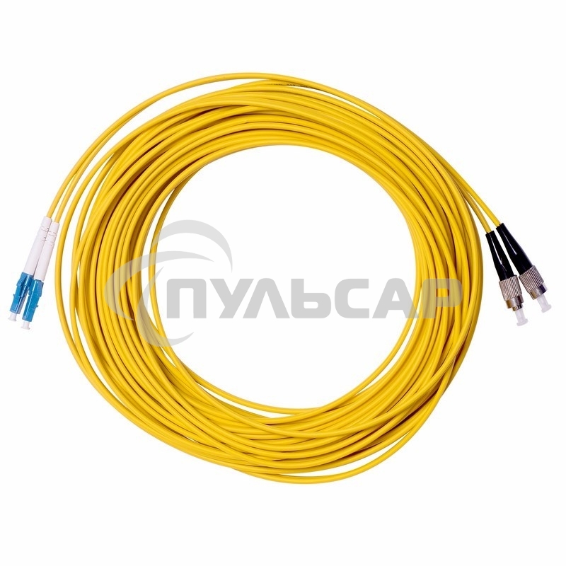 Патч-корд оптический переходной (SM), 9/125 (OS2), LC/UPC-FC/UPC, (Duplex), LSZH, 15м