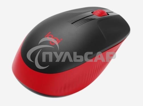 Мышь беспроводная Logitech M190 черный/красный, 1000 dpi, радиоканал, USB, кнопки - 3