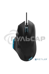 Мышь проводная Acer OMW123 черный, 6400 dpi, USB, кнопки - 8