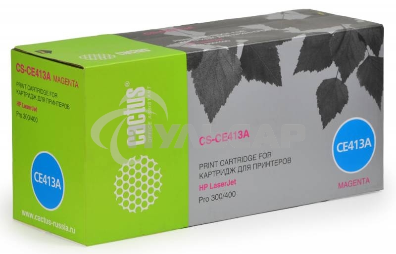 Картридж лазерный Cactus CS-CE413A пурпурный (2600 стр.) для HP CLJ Pro 300 Color M351 /Pro 400 Color M451