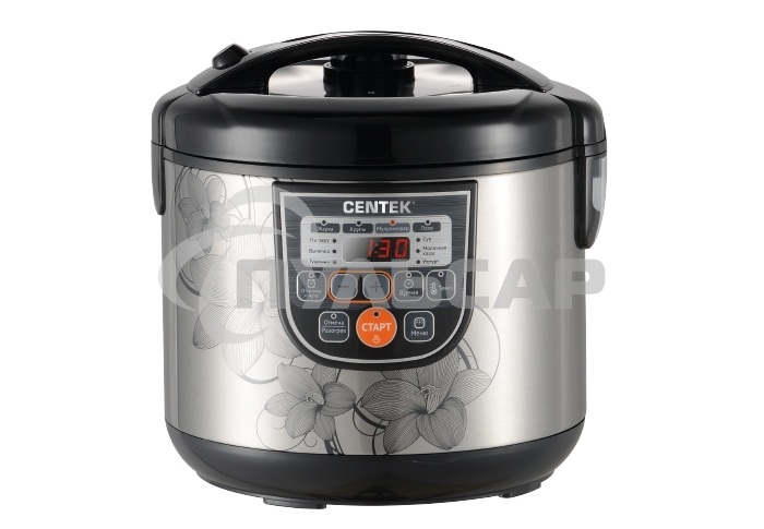 Мультиварка Centek CT-1498 Ceramic (черный, сталь) 700Вт, 5.0л, КЕРАМИЧЕСКОЕ ПОКРЫТИЕ ЧАШИ, 10 пр-м.