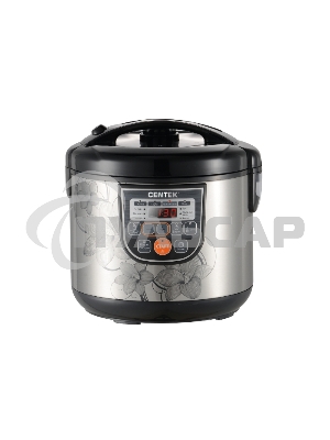 Мультиварка Centek CT-1498 Ceramic (черный, сталь) 700Вт, 5.0л, КЕРАМИЧЕСКОЕ ПОКРЫТИЕ ЧАШИ, 10 пр-м.