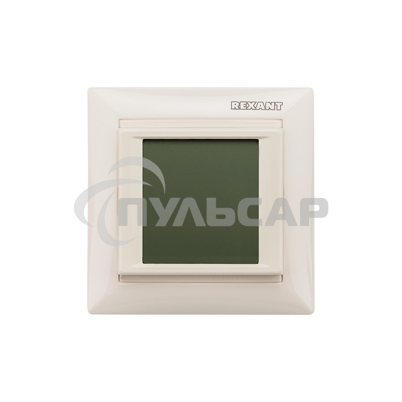 Терморегулятор сенсорный программируемый Rexant RX-421H, бежевый, совместим с Legrand серии Valena