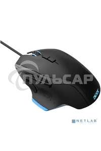 Мышь проводная Acer OMW123 черный, 6400 dpi, USB, кнопки - 8