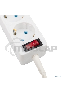 Удлинитель PROconnect 3 гнезда, 10 м, 3х0.75 мм², с/з, с кнопкой, белый