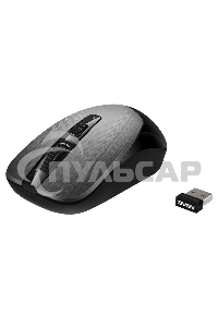 Мышь беспроводная SVEN RX-380W серый металлик, 1600 dpi, радиоканал, USB, кнопки - 4