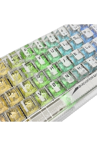 Клавиатура проводная игровая Redragon Fizz прозрачно-белая (USB,+ICE, 61 кл., RGB подсветка)