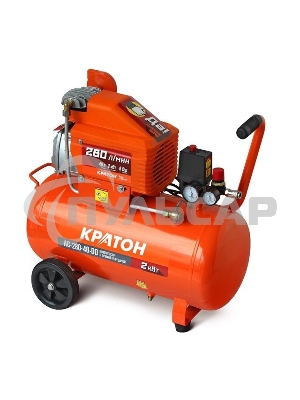 Компрессор КРАТОН AC-280-40-DDпрямой 220В 2000Вт 280л/мин ресивер40л 32кг