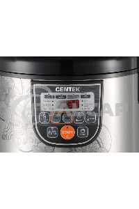 Мультиварка Centek CT-1498 Ceramic (черный, сталь) 700Вт, 5.0л, КЕРАМИЧЕСКОЕ ПОКРЫТИЕ ЧАШИ, 10 пр-м.