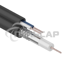 Кабель ККСВ-П+2х0,5 мм (бухта 100 м) черный Rexant