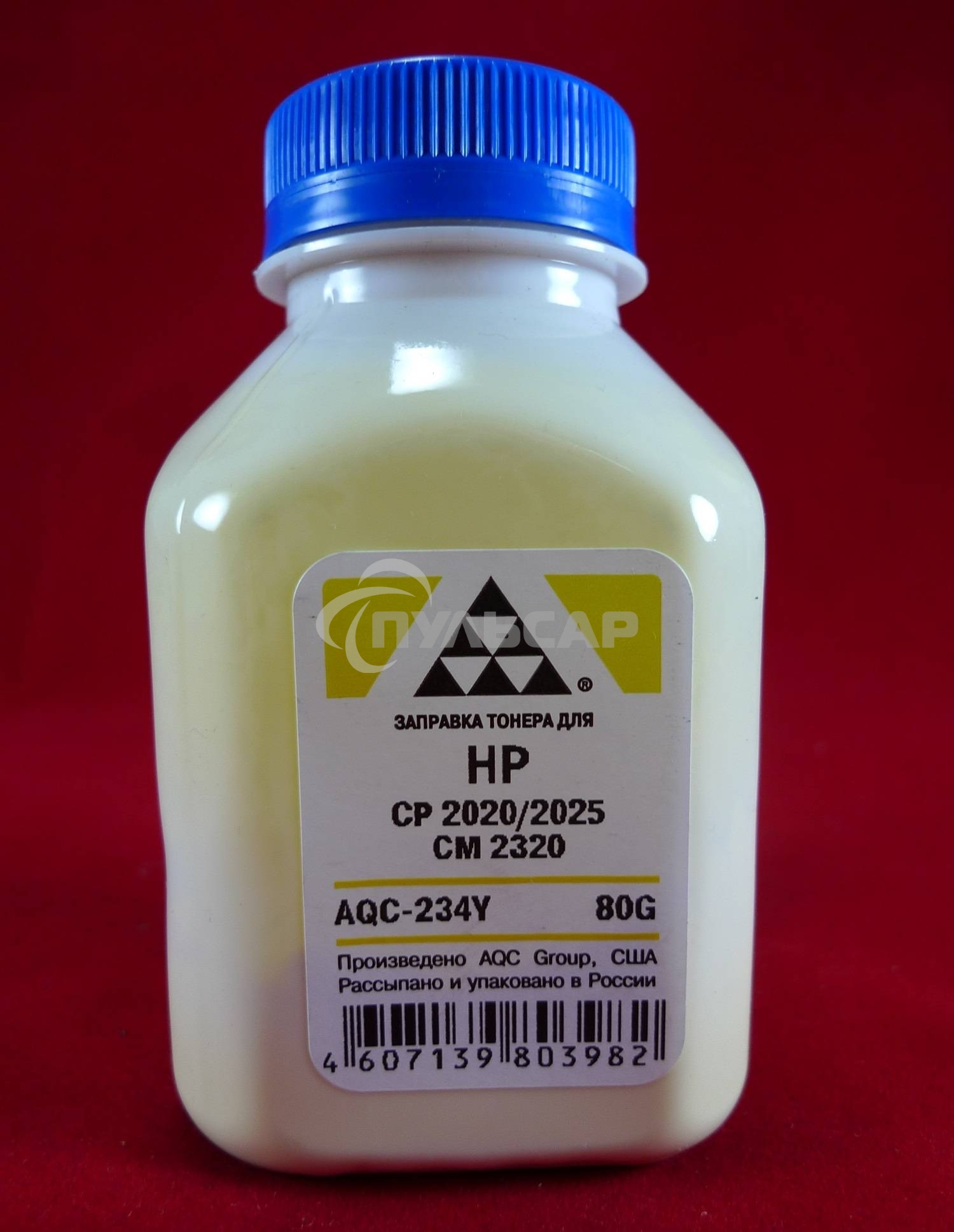 Тонер HP CP2020/2025/CM2320 Yellow, (фл.80г.) AQC фас. Россия