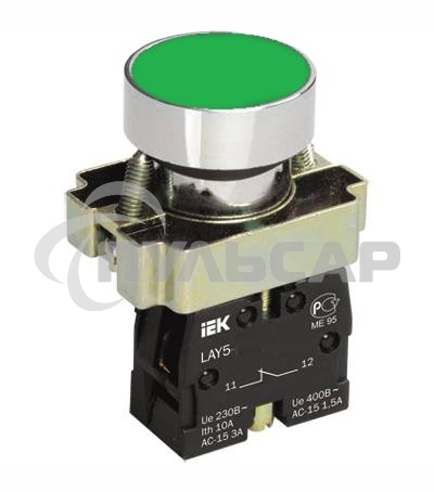 Кнопка LAY5-BA31 без подсветки зел. 1з ИЭК BBT60-BA-K06