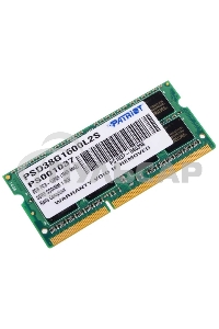Оперативная память Patriot, DDR3L, 8Gb (1x8 Gb), 1600 MHz, CL11, SO-DIMM