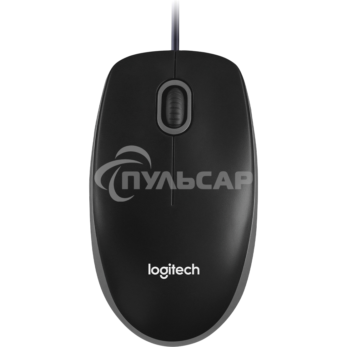 Мышь проводная Logitech B100 черный, 1000 dpi, USB, кнопки - 3