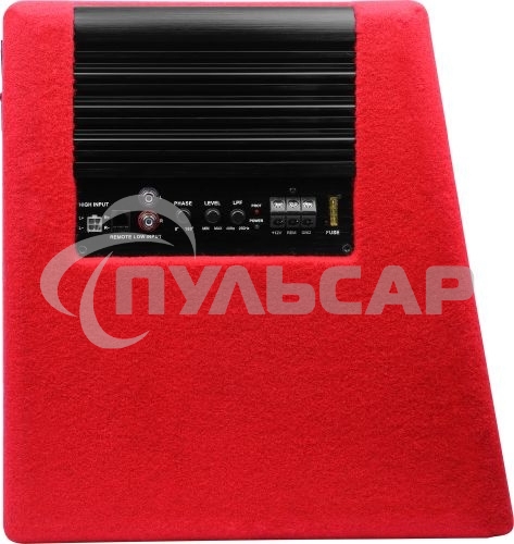 Сабвуфер автомобильный Ural АС-У12А КРАСНЫЙ 300Вт активный (30см/12