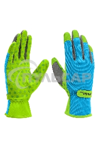 Перчатки садовые на липучке, силиконовое нанесение, размер 7, Luxe Palisad