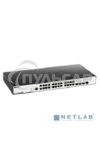 Коммутатор D-Link DGS-3000-28X/B, L2 Managed Switch with 24 10/100/1000Base-T ports and 4 10Gbase-X SFP+ ports.16K Mac address, 802.3x Flow Control, 4K of 802.1Q VLAN, VLAN Trunking, 802.1p Priority Queues, Tra