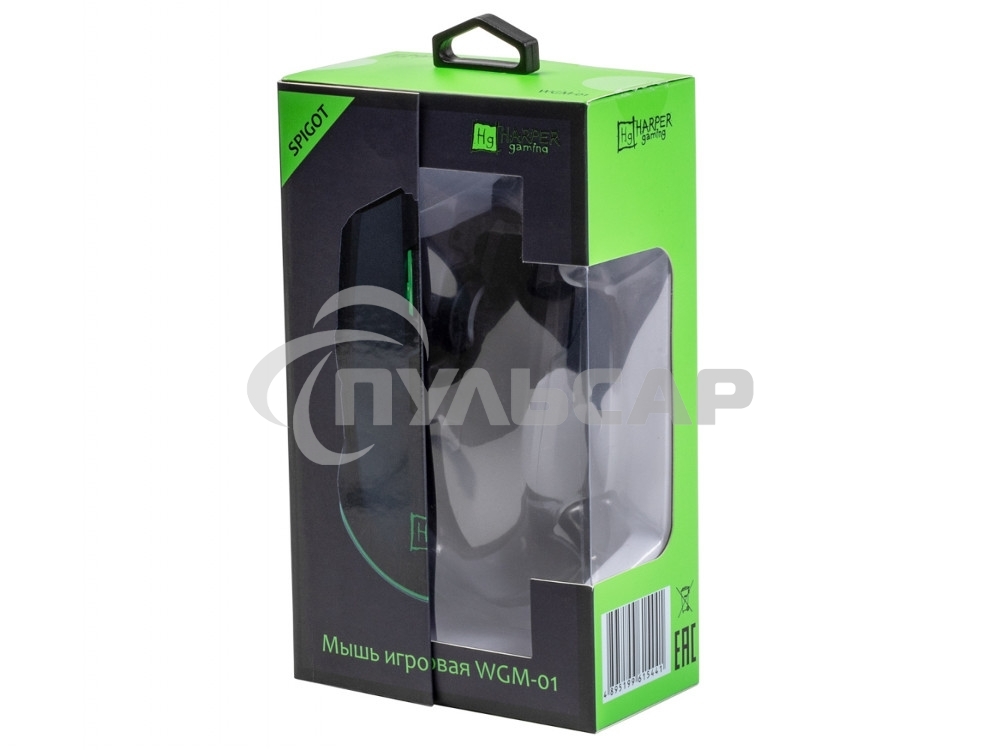 Мышь беспроводная Harper Gaming Spigot WGM-01 черный, 4000 dpi, радиоканал, USB, кнопки - 7