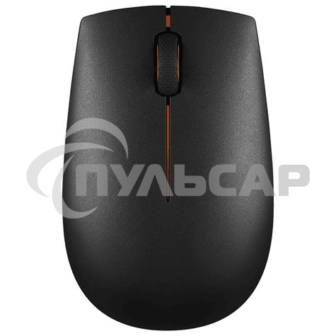 Мышь беспроводная Lenovo 300 черный, 1000 dpi, радиоканал, USB, кнопки - 3