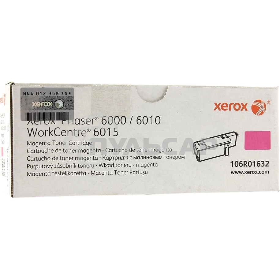 Картридж лазерный Xerox 106R01632 пурпурный для Xerox Ph 6000/6010N/WC 6015 (1000 стр.)(Channels)