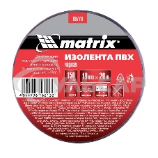 Изолента ПВХ Matrix, 19 мм х 20 м, черная, 150 мкм