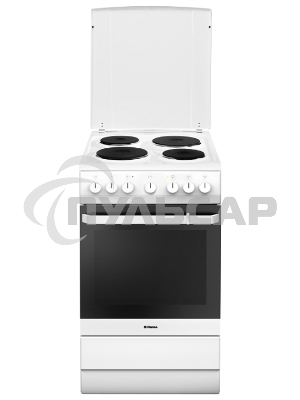 Плита электрическая Hansa FCEW54120 белый, конфорок 4 шт, духовка 62 л, 50 см x 85 см x 60 см