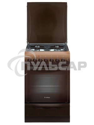 Плита комбинированная Gefest ПГЭ 5102-02 0001 коричневый, конфорок 4 газовых, духовка 55 л, 50 см x 85 см x 58.5 см