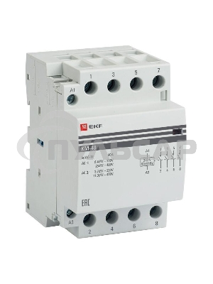 Контактор модульный EKF km-3-40-40 КМ 40А 4NO (3 мод.) PROxima