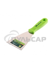 Шпательная лопатка из нержавеющей стали, 80 мм, пластмассовая ручка Сибртех 85547