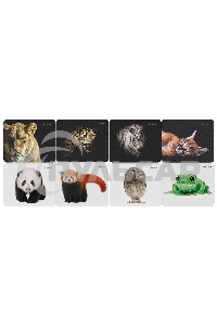 Коврик для мыши Defender Wild Animals и, 220x180x2 мм, 8 видов