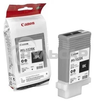 Картридж струйный Canon PFI-102Bk (0895B001) черный (130 мл.) для Canon iPF605, iPF610, iPF650, iPF655, iPF710, iPF750, iPF755, LP17, iPF510