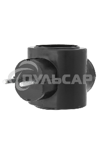 Тройник электрический биметалл 220 В 6 А черный Rexant